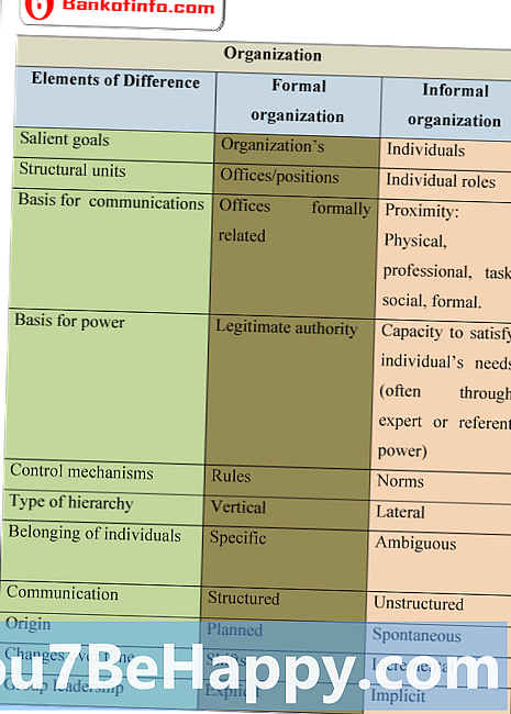 Verschil tussen formele organisatie en informele organisatie