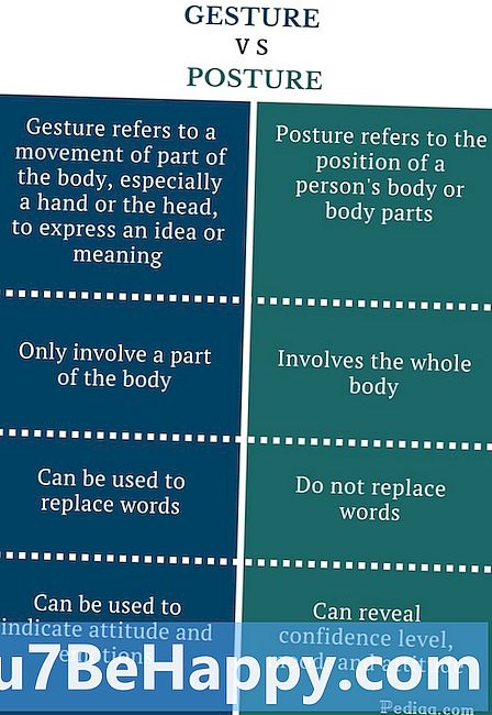 Diferença entre gesto e postura