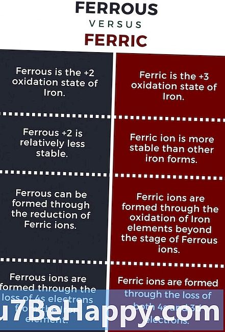 Perbezaan Antara Ferrous dan Ferric